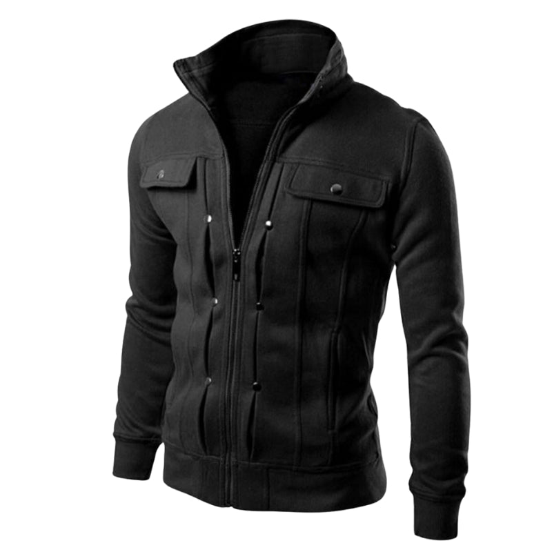 Veste Hiver Col Zippé Longues Manches - LuxeStyle