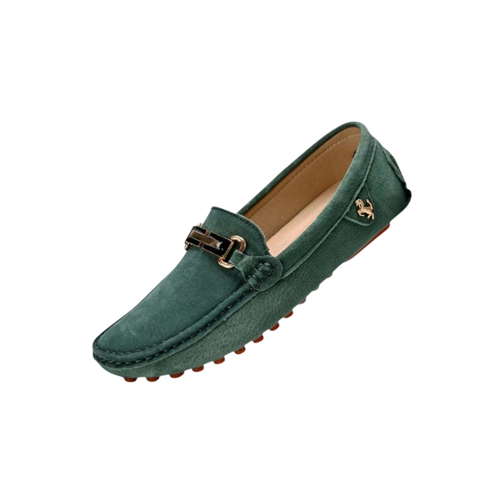 Chaussures Daim Douces à Lacets Bout Arrondi Élégant