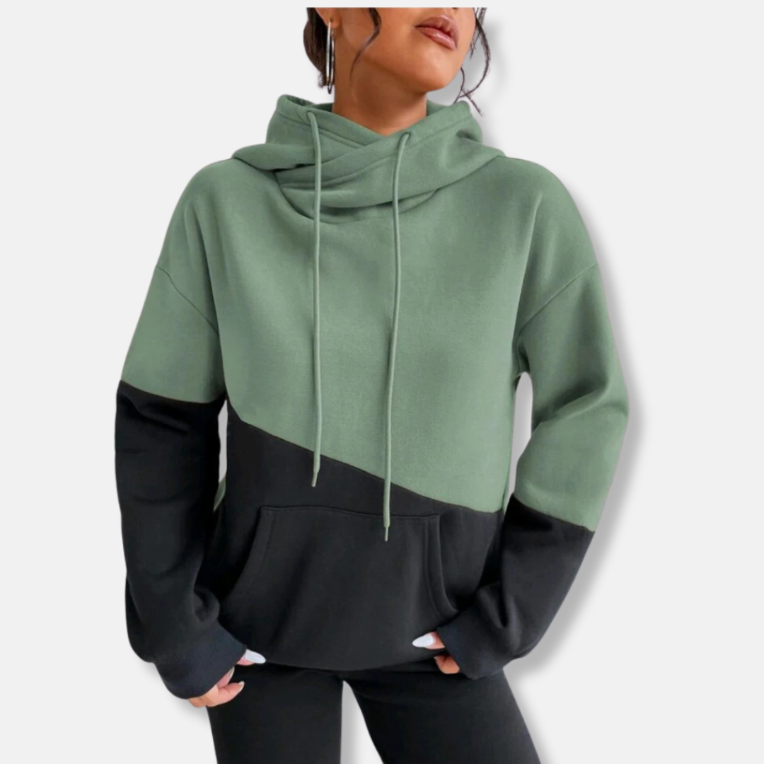 Sweat Capuche Femme Coloré avec Poche Avant pour Streetwear