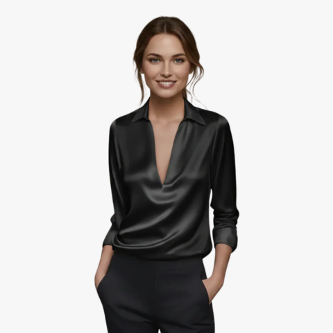 Blouse femme satinée tendance