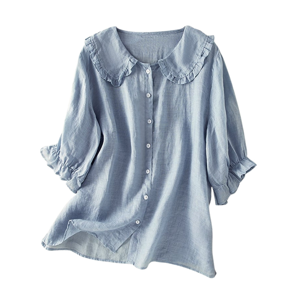 Chemise Femme Manches Longues Style Détendu - LuxeStyle