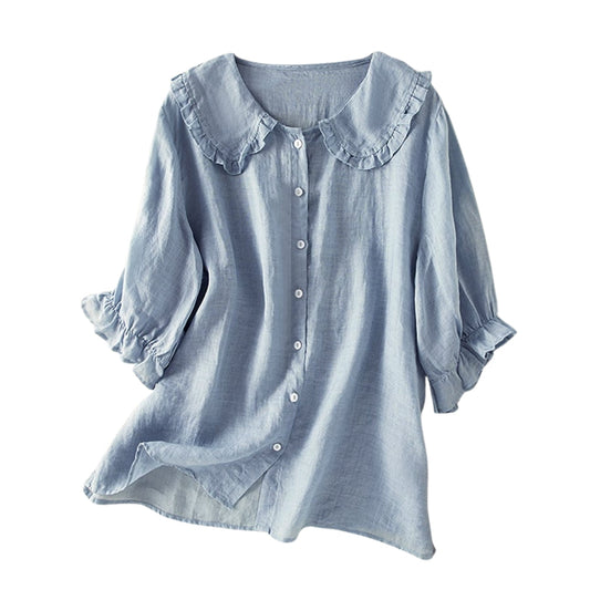 Chemise Femme Manches Longues Style Détendu - LuxeStyle