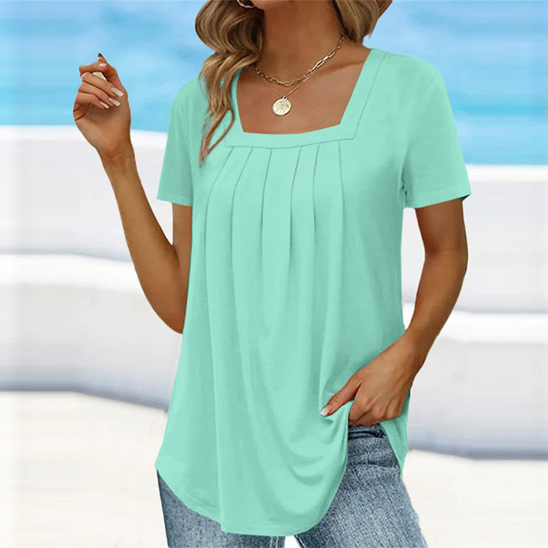 Blouse Élégante Manches Courtes Pour Été