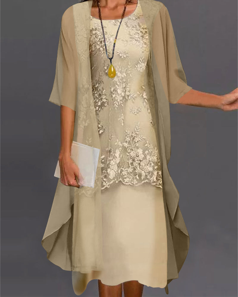 Robe Femme Chic en Soie Midi - LuxeStyle