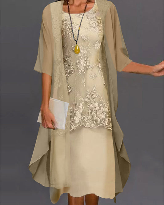 Robe Femme Chic en Soie Midi - LuxeStyle