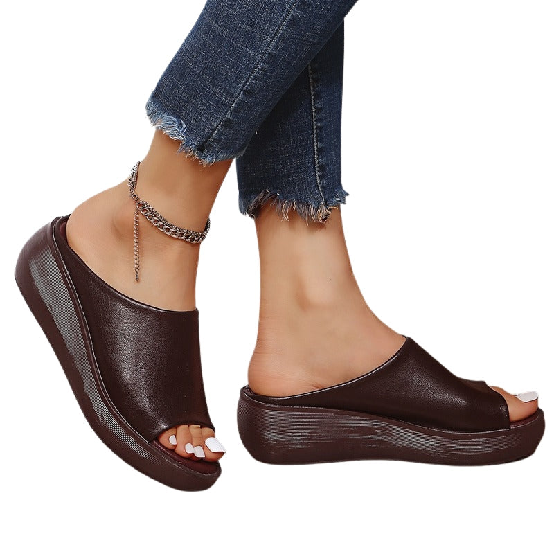 Arielle - Sandales Élégantes à Talon Plat avec Bout Découvert - LuxeStyle