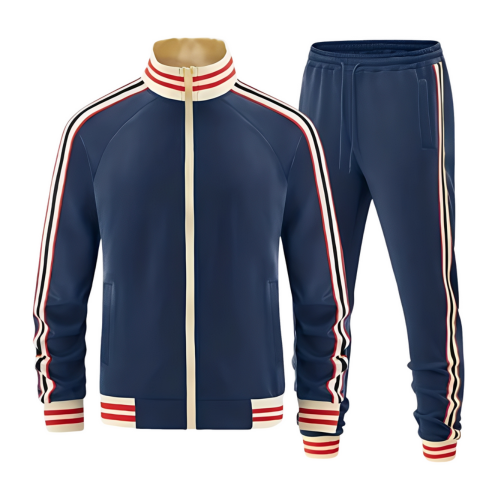 Tenue de sport rayée homme deux pièces
