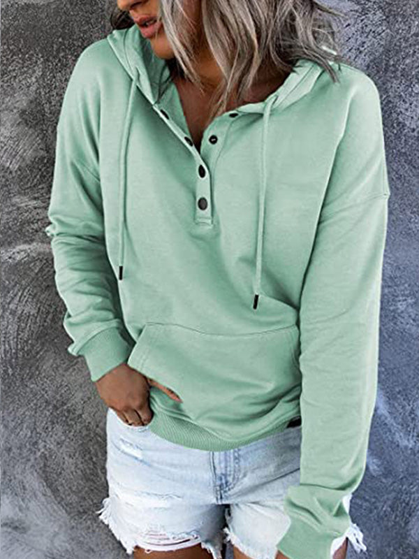 Sweat à capuche femme vert foncé casual
