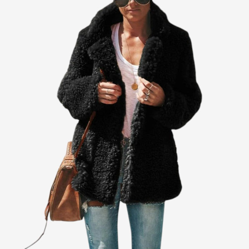 Veste Hiver Élégante avec Capuche et Fermeture Éclair