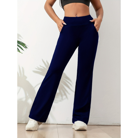Leggings larges femme taille haute confort