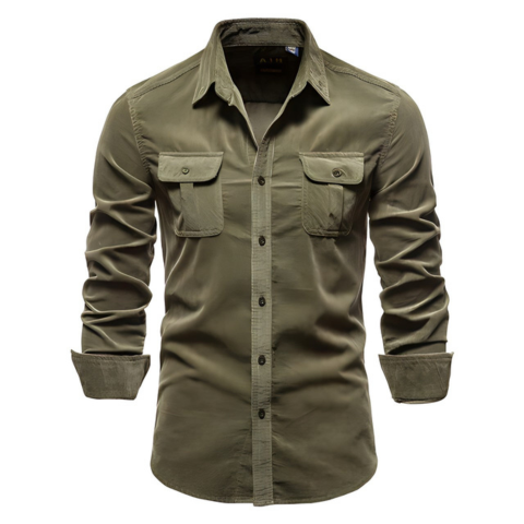 Chemise casual homme manches longues