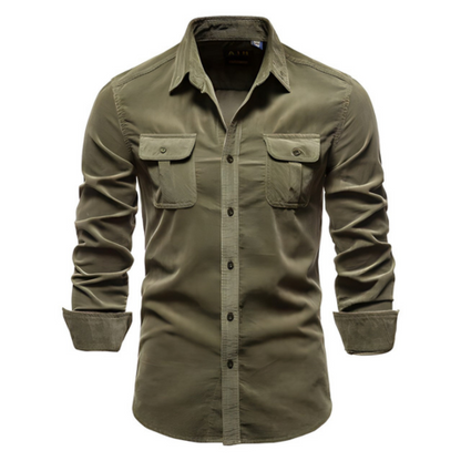 Chemise casual homme manches longues