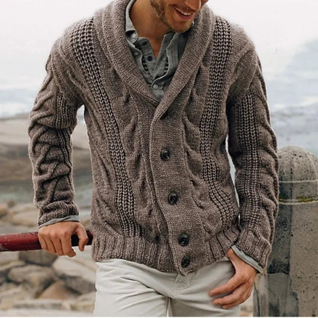 Cardigan Homme Hiver Manches Longues