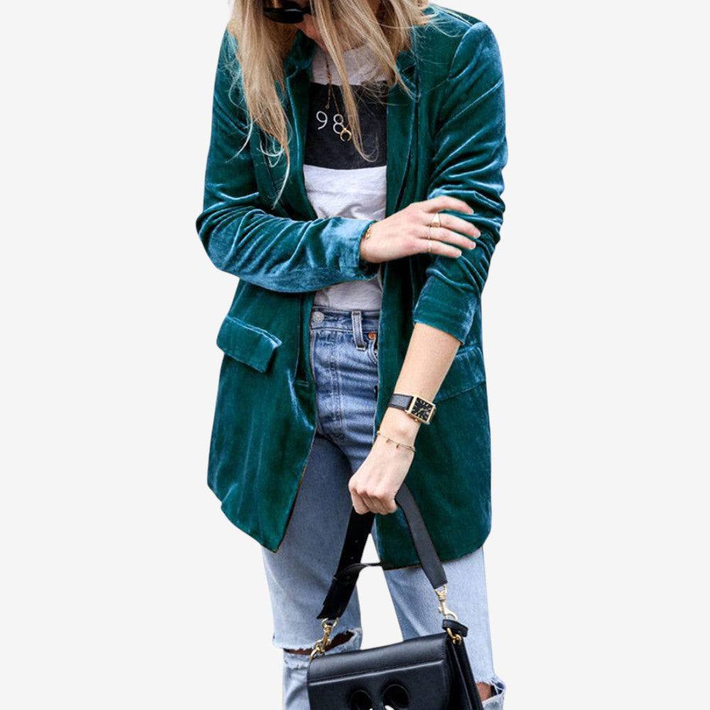 Blazer Féminin Élégant à Manches Longues