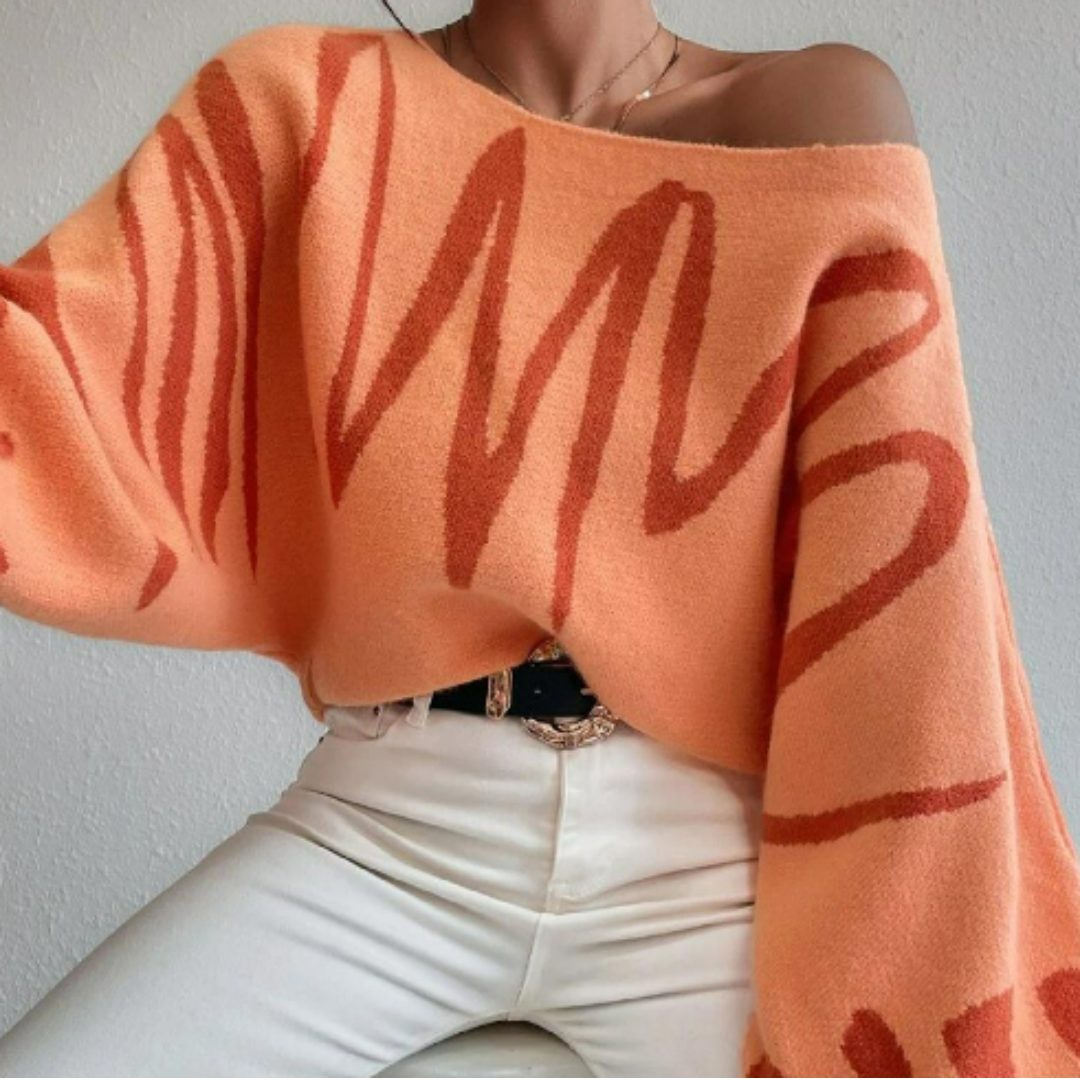 Pull Rayé Élégant Femme