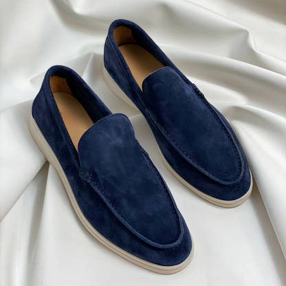 Mocassins Homme Cuir Noir Semelle Contraste