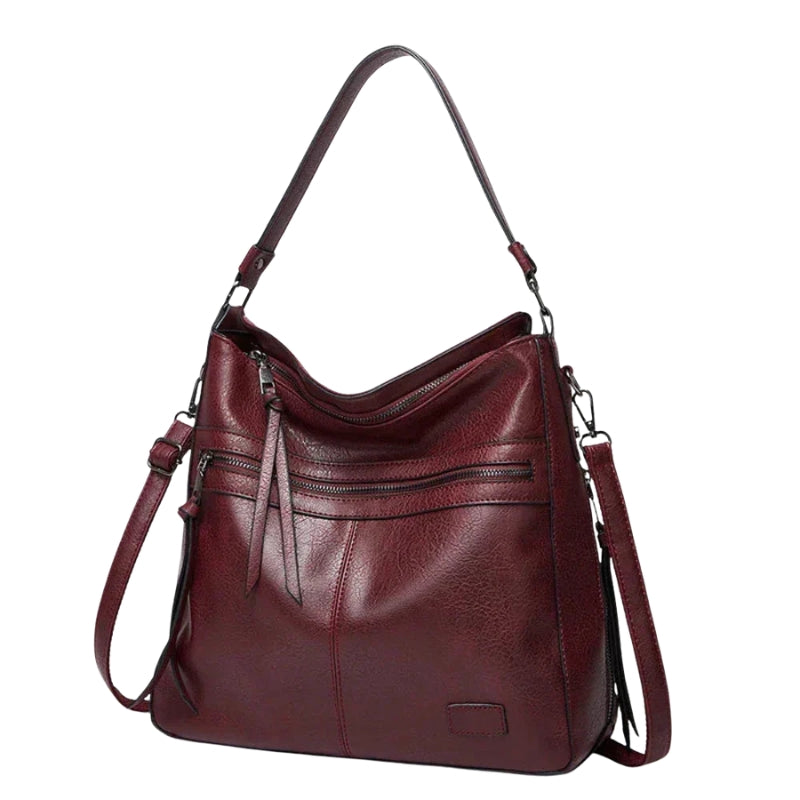 Sac à Main Chic avec Bretelle Ajoutable et Poches Zippées Pratiques