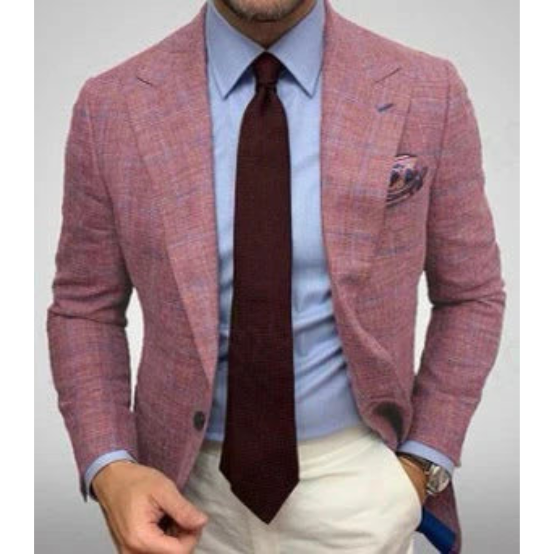 Blazer Élégant Homme Manches Longues