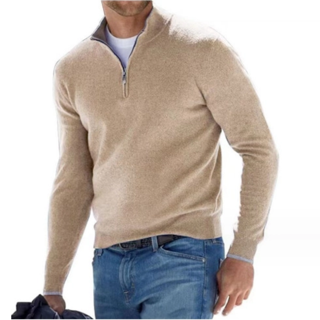 Pull Homme Hiver Élégant Zippé