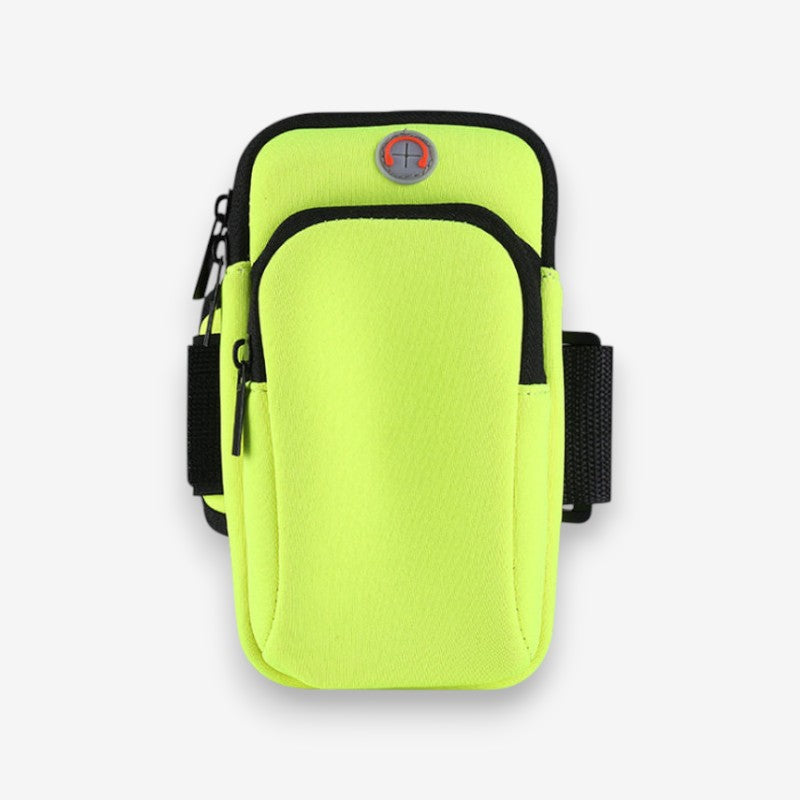 Brassard de sport ajustable avec zip et sangle réglable