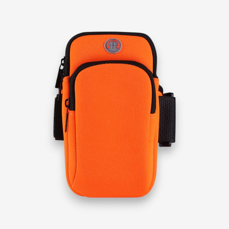 Brassard de sport ajustable avec zip et sangle réglable