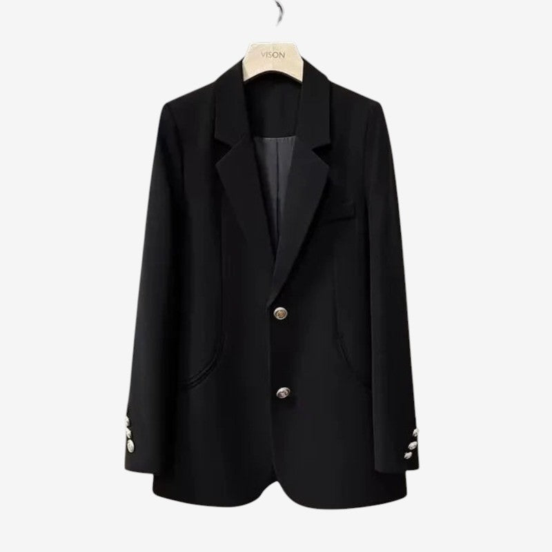 Blazer Élégant Manches Longues Col Chemise