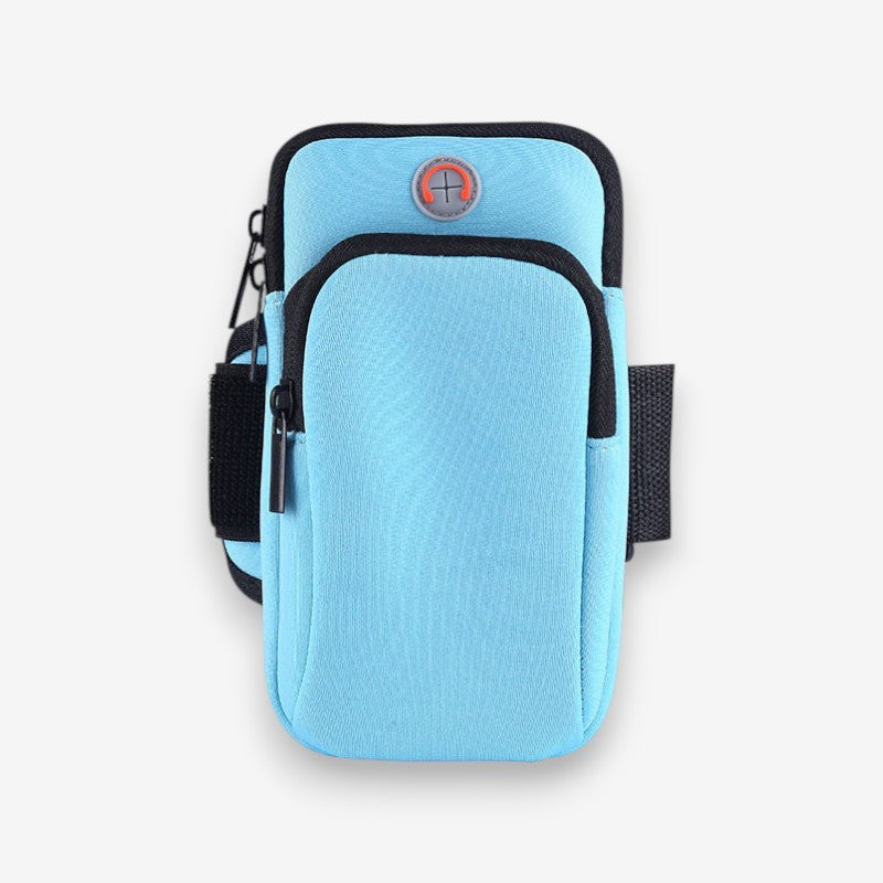 Brassard de sport ajustable avec zip et sangle réglable