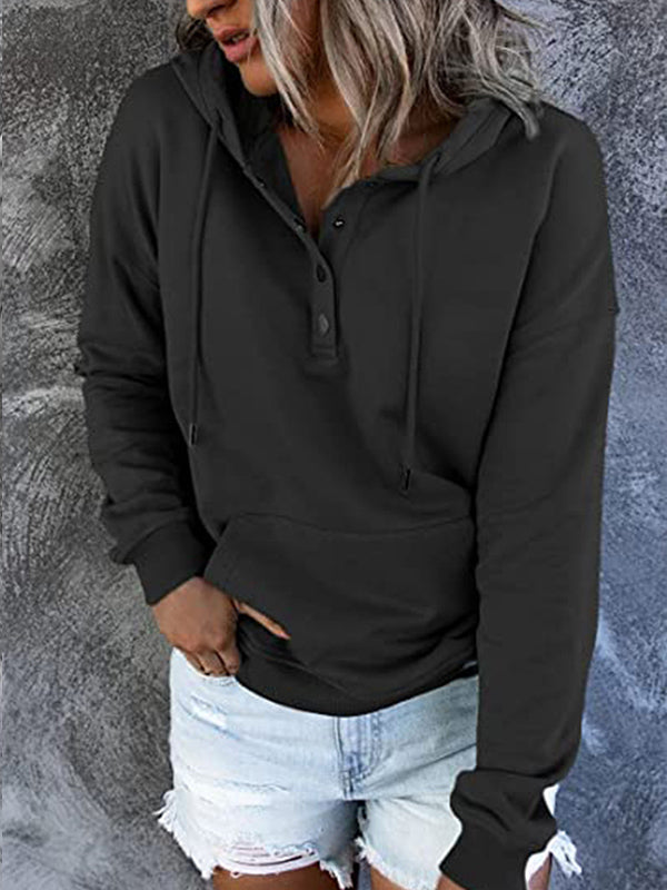 Sweat à capuche femme vert foncé casual
