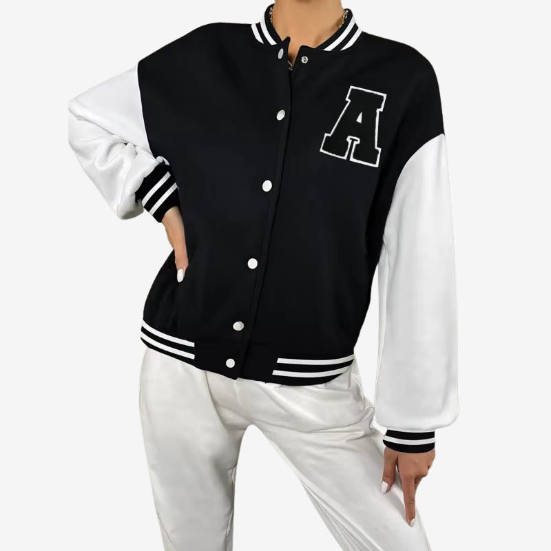 Veste bomber streetwear à motif graphique - LuxeStyle