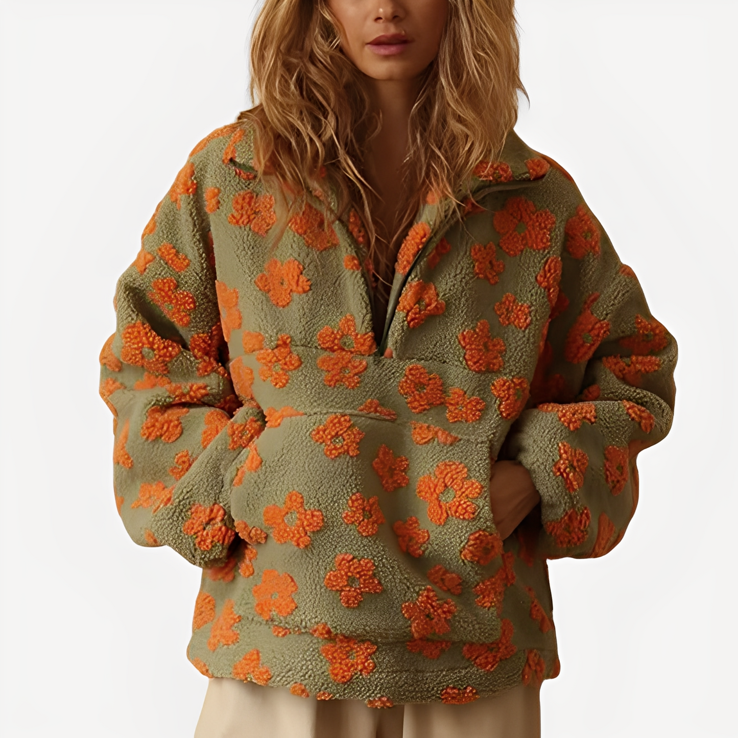 Pull Fleuri Élégant pour Femme