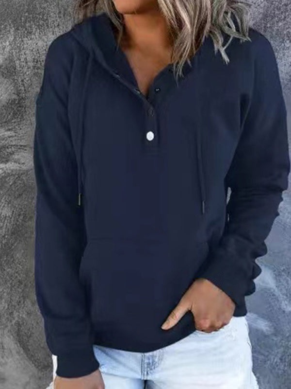 Sweat à capuche femme vert foncé casual