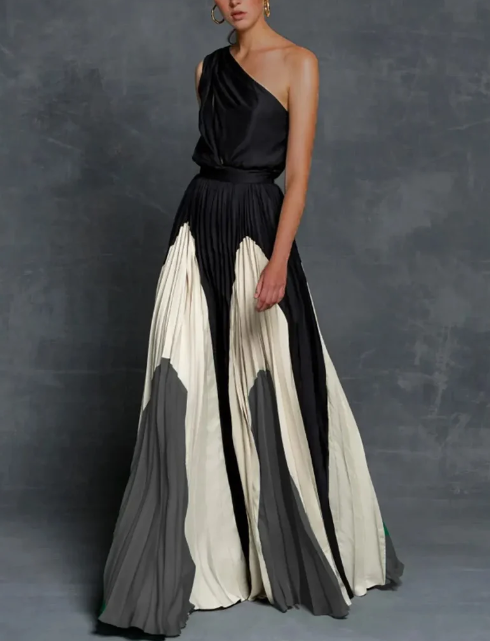 Robe de soirée chic asymétrique pour femme grande taille