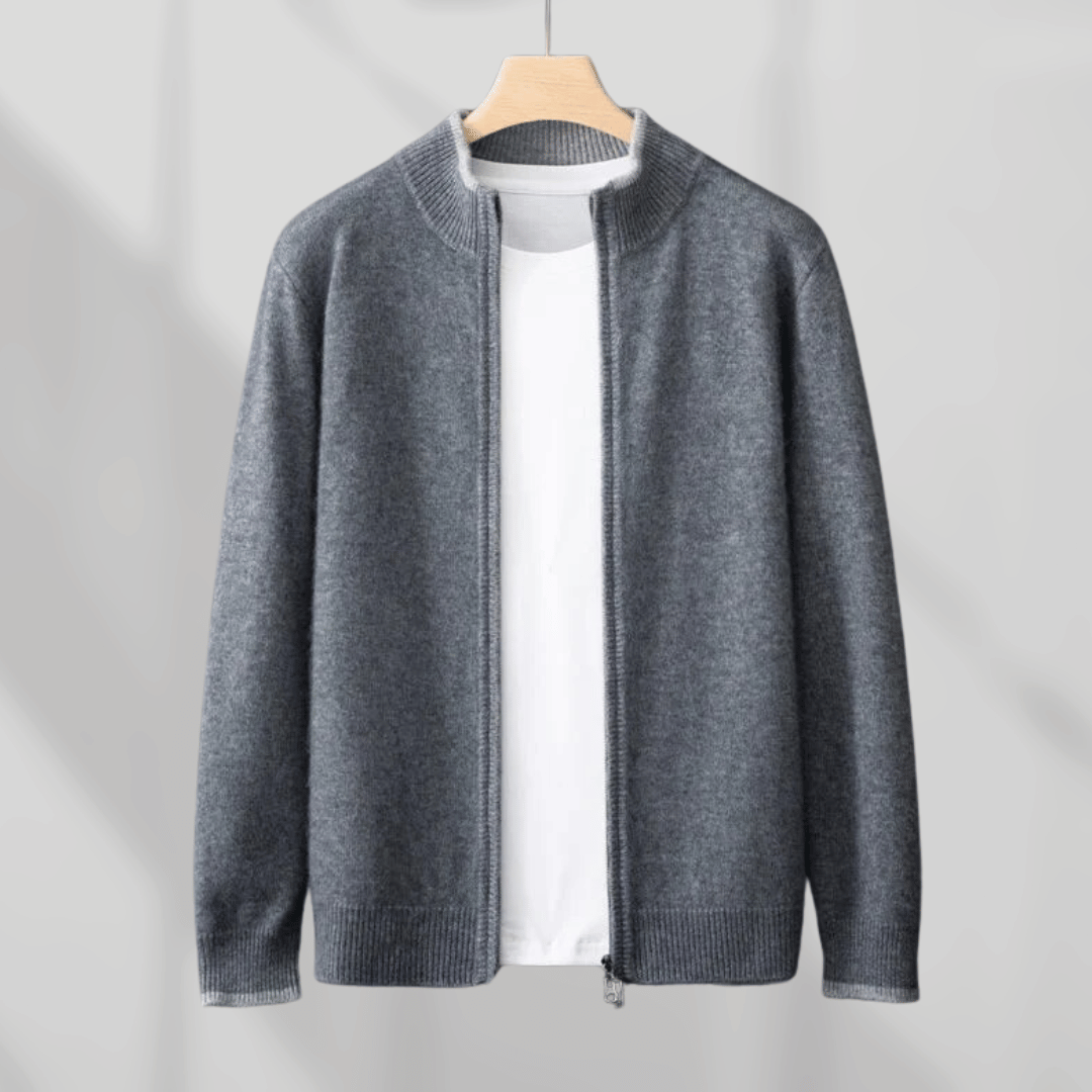 Veste En Cachemire Pour Homme Avec Manches Longues | Zippée