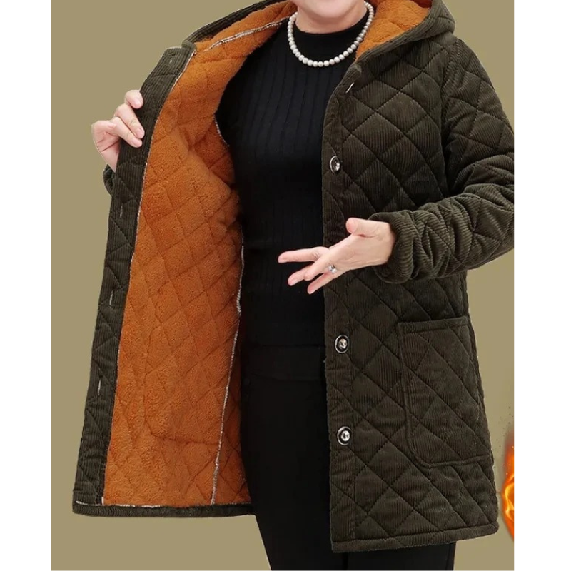 Veste Chaude Hivernale Pour Femme Avec Doublure Polaire Et Manches Longues