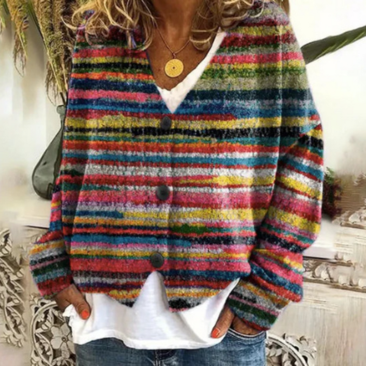 Cardigan Féminin Colorblock Chic