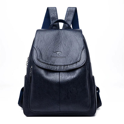 Sac à dos cuir femme noir réglable