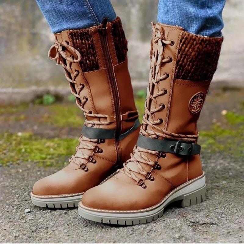 Bottes Femmes à Lacets Élégantes