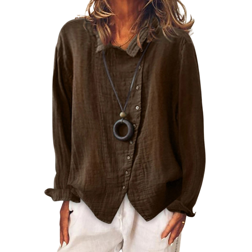 Thalia – Chemise Élégante à Manches Longues Décontractée