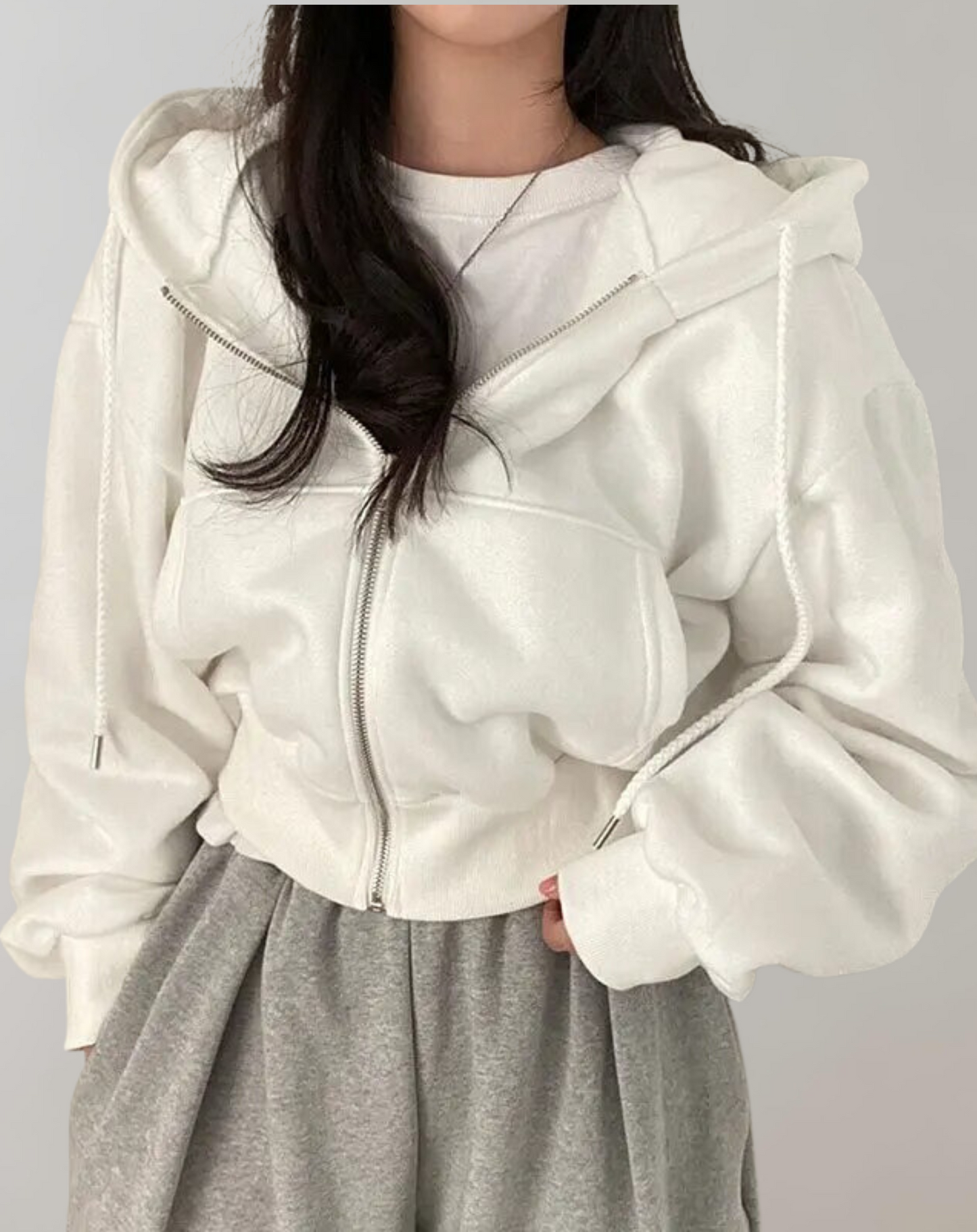 Sweat à Capuche Élégant pour Femme avec Cordon de Serrage