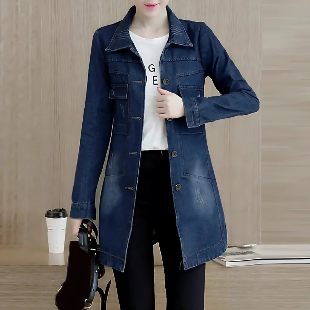 Veste femme élégante à manches longues et poches pratiques - LuxeStyle