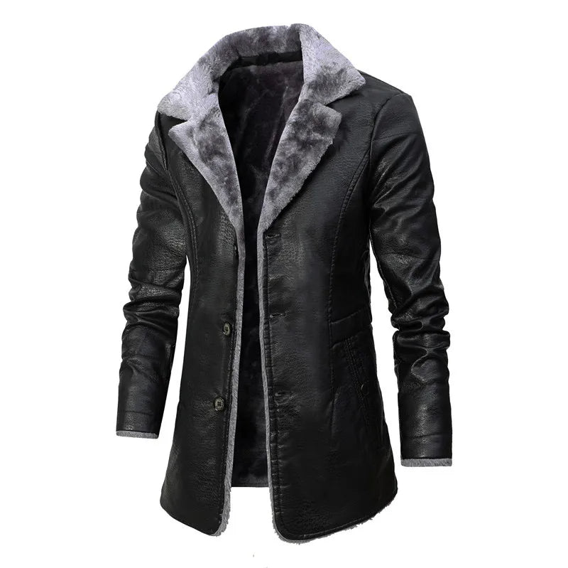 Blouson Rétro en Cuir Artificiel - BlxckFR