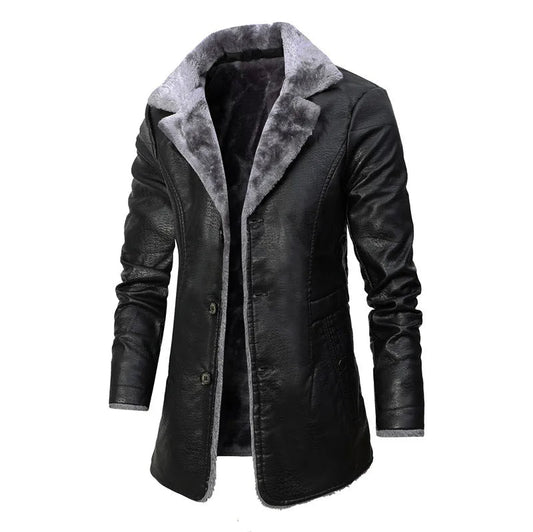 Blouson Rétro en Cuir Artificiel - BlxckFR