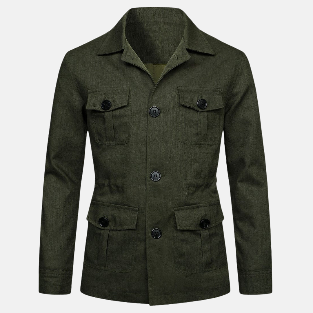 Veste Homme Chic - Coupe Classique avec Poches Pratiques & Fermeture Boutonnée
