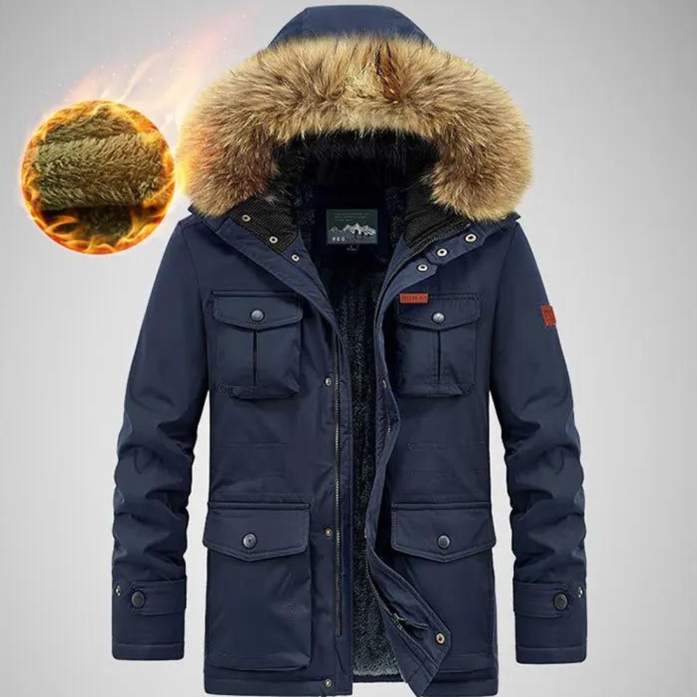 Veste imperméable à capuche pour homme