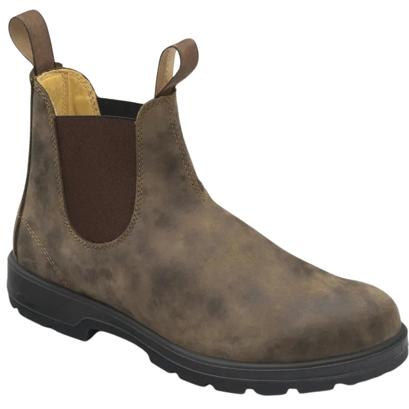 Bottines Classiques à Bout Arrondi avec Semelle Robuste