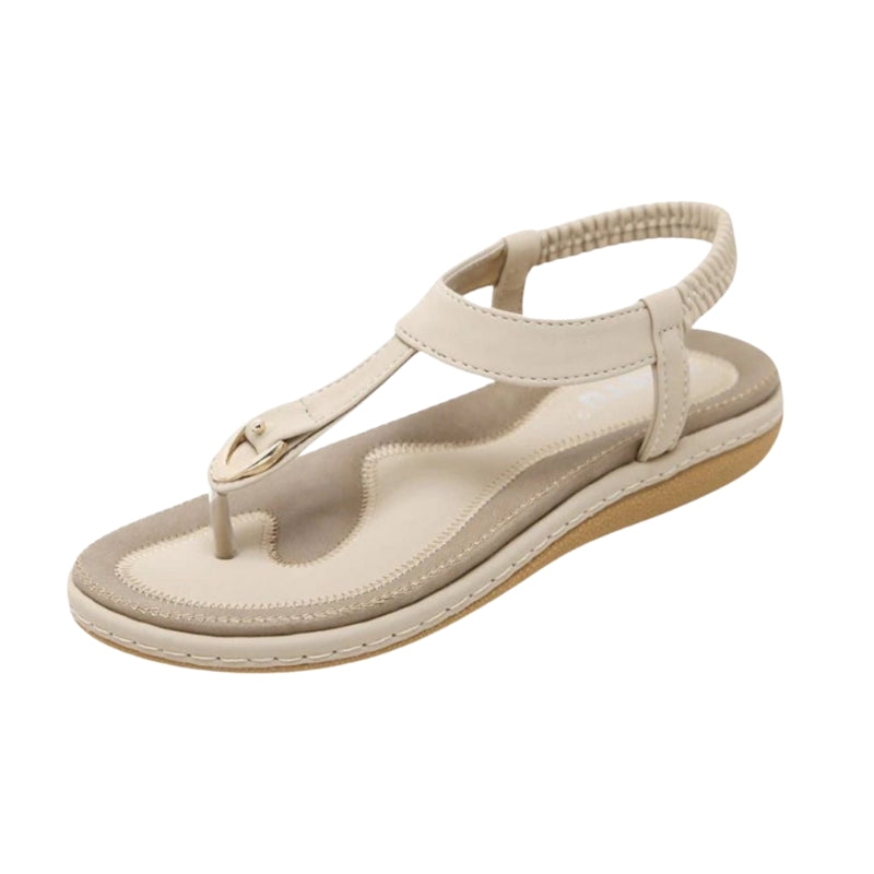 Sandales Confort à Semelle Plate avec Fermeture Réglable