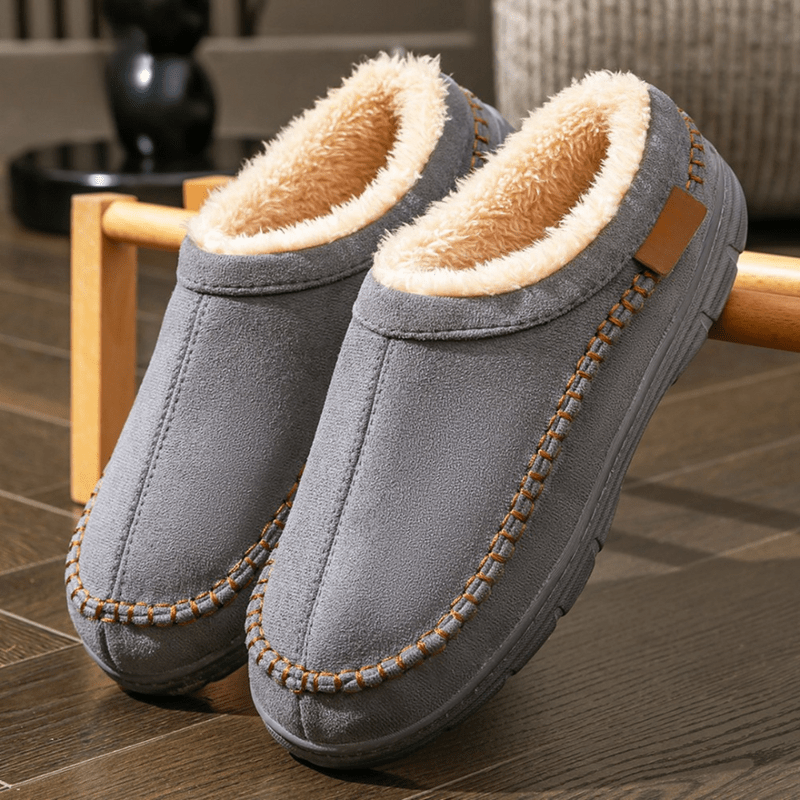 Chaussons Homme Confort Peluche - Pantoufles Chaude et Douillettes