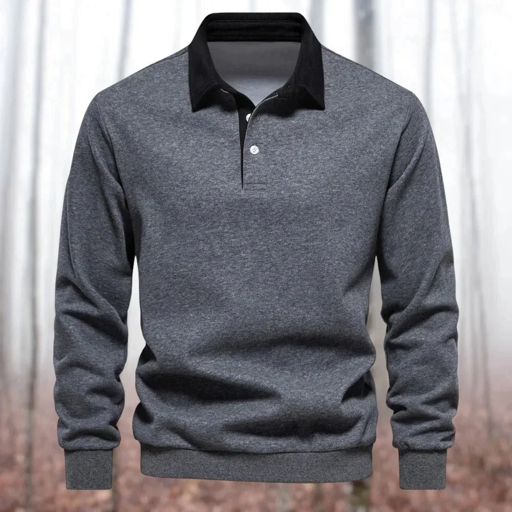 Polo Homme Manches Longues Élégant