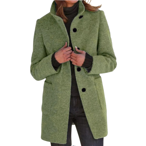 Manteau hivernal douillet à boutons pour femme