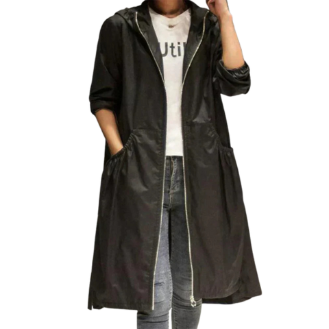 Veste imperméable femme à capuche